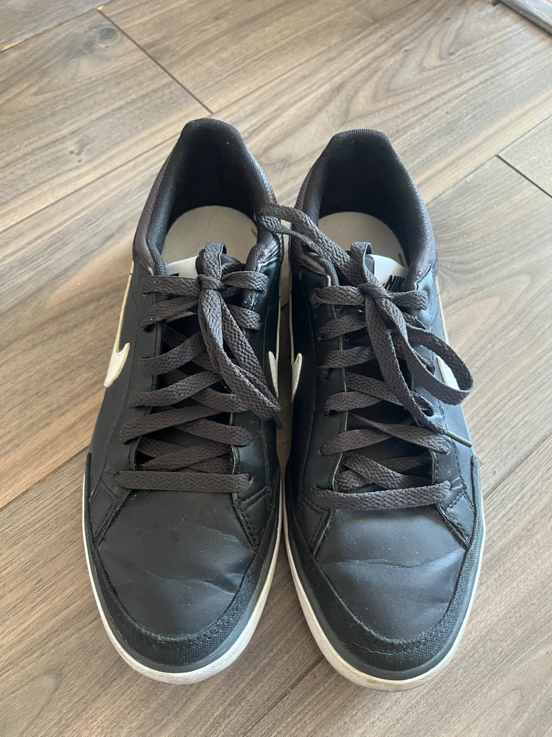 Nike Black Leather Sneakers - photo 3