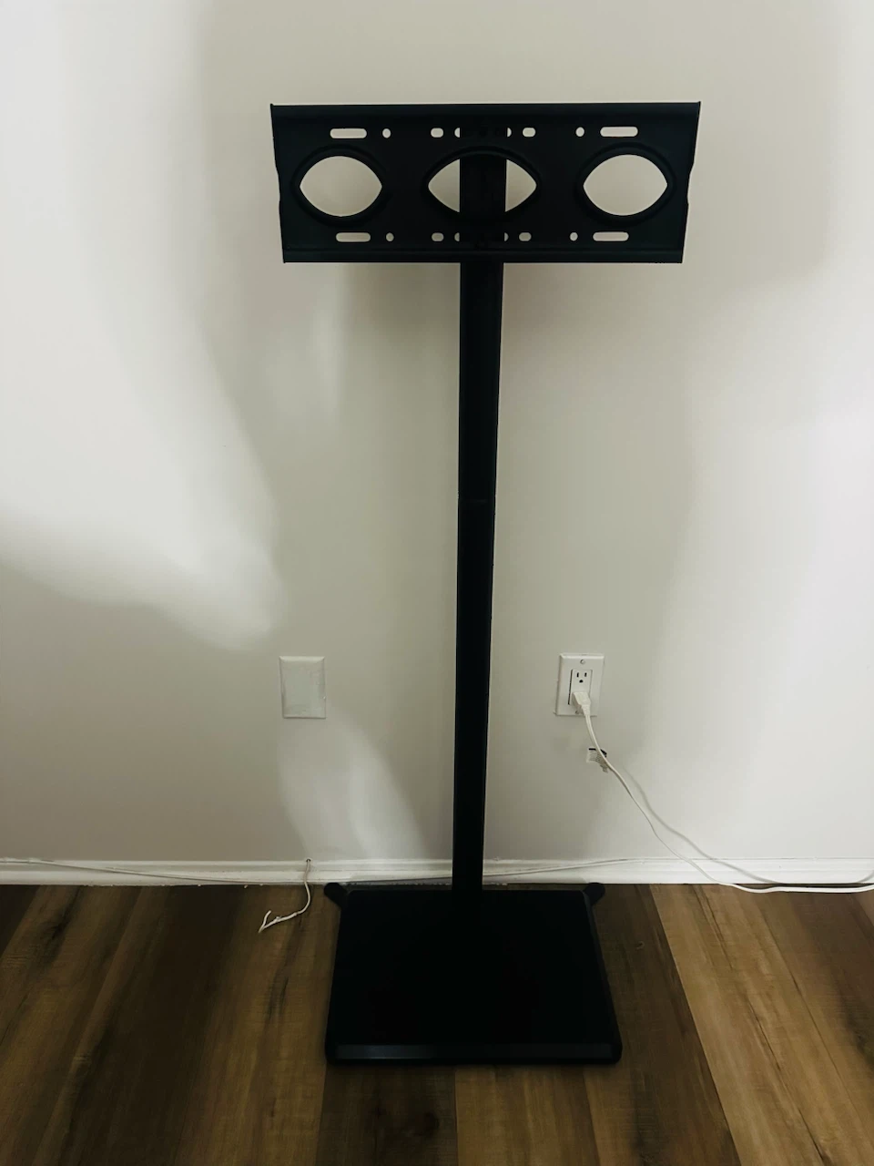 Black Height Adjustable TV Stand for 32"-60" TVs