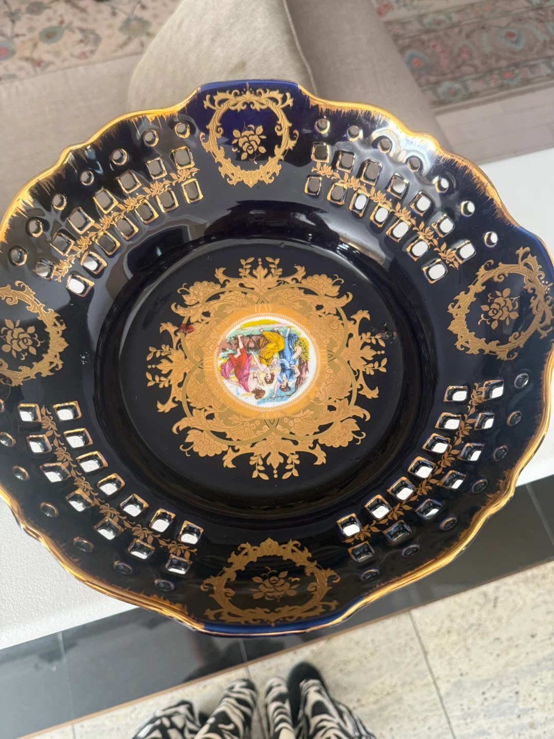 24 CT Thun M.Z. Czech Porcelain Fruit Bowl with Gold Accents - photo 5