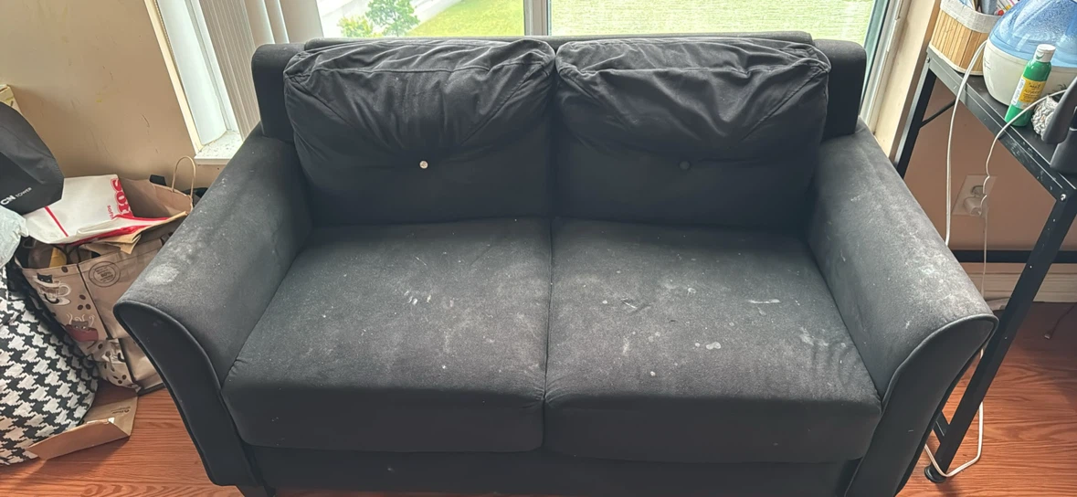 Black Loveseat Sofa - photo 2