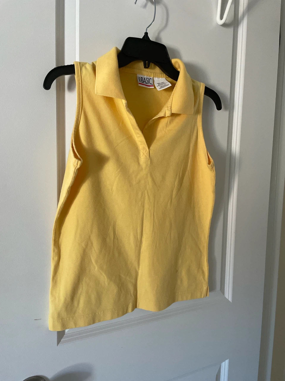 Yellow Sleeveless Polo Shirt - Small to medium size