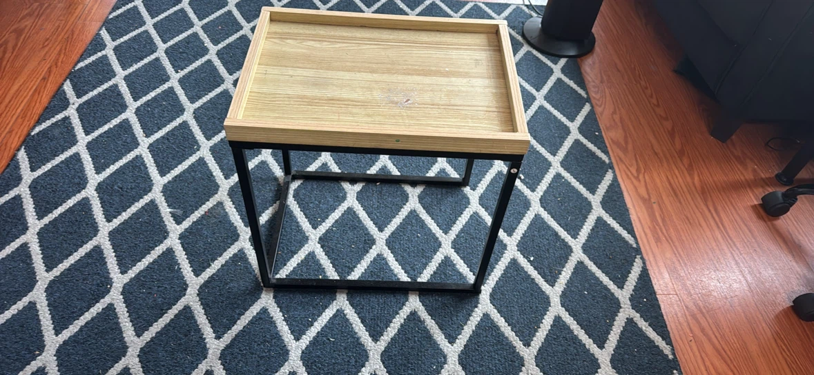 Wood Top Side Table - photo 2