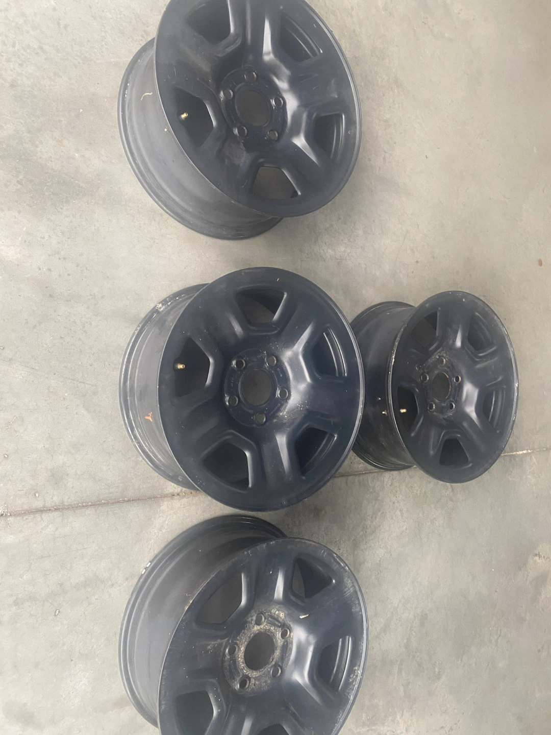 Set of 4 Black Steel Wheels17”