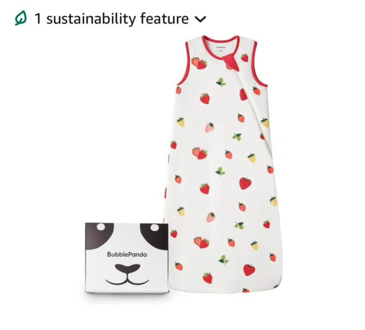 Bubble Panda Strawberry Sleep Sack 1.0 Tog Size M - photo 3