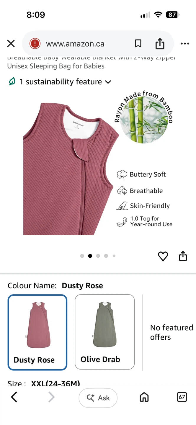 Baby Sleeping Bag - Dusty Rose small - photo 4