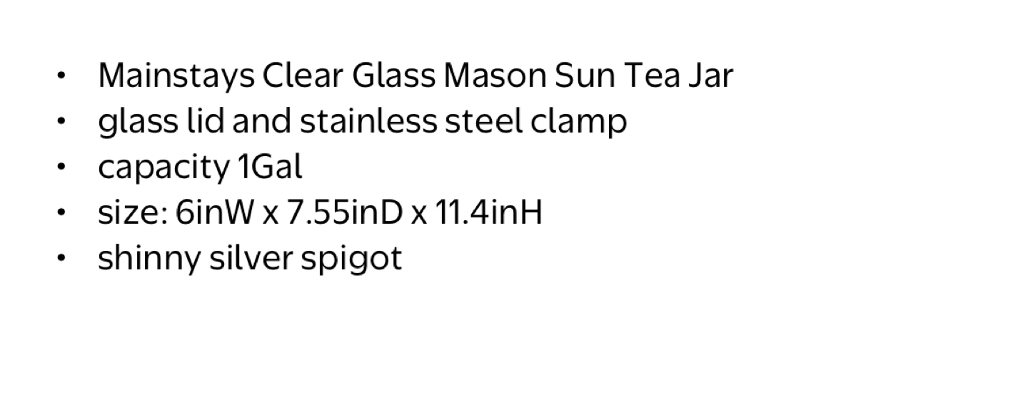 New Glass Mason Sun Tea Jar 1 Gallon - photo 2