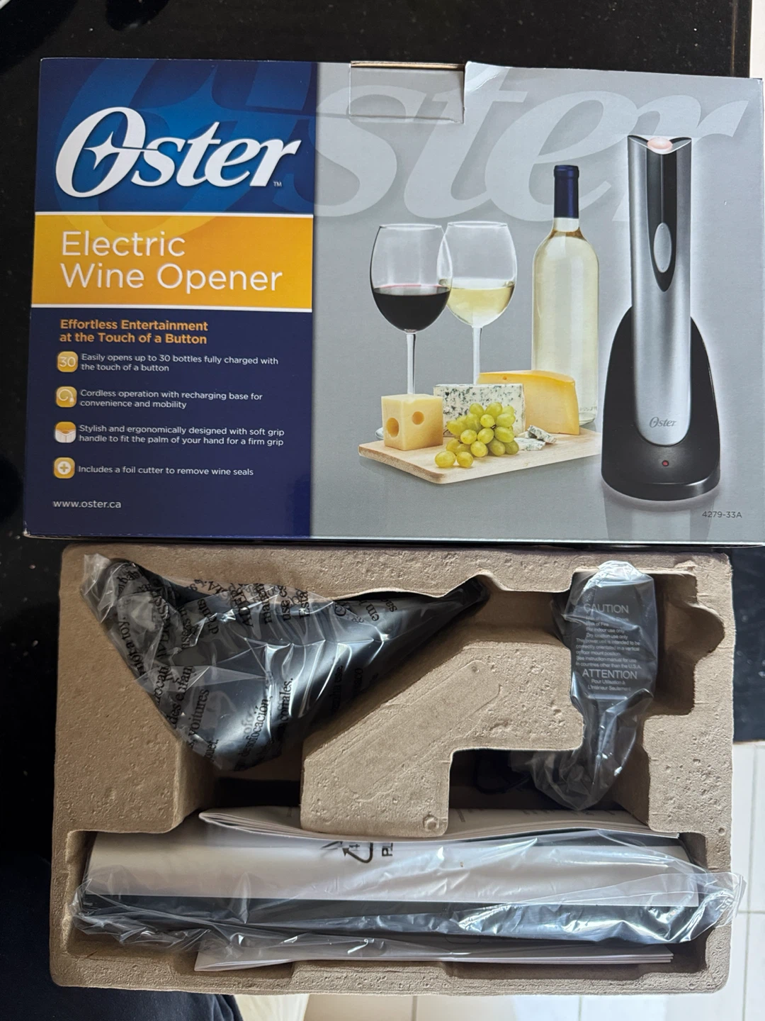 Brand New Oster Electric Wine Opener
