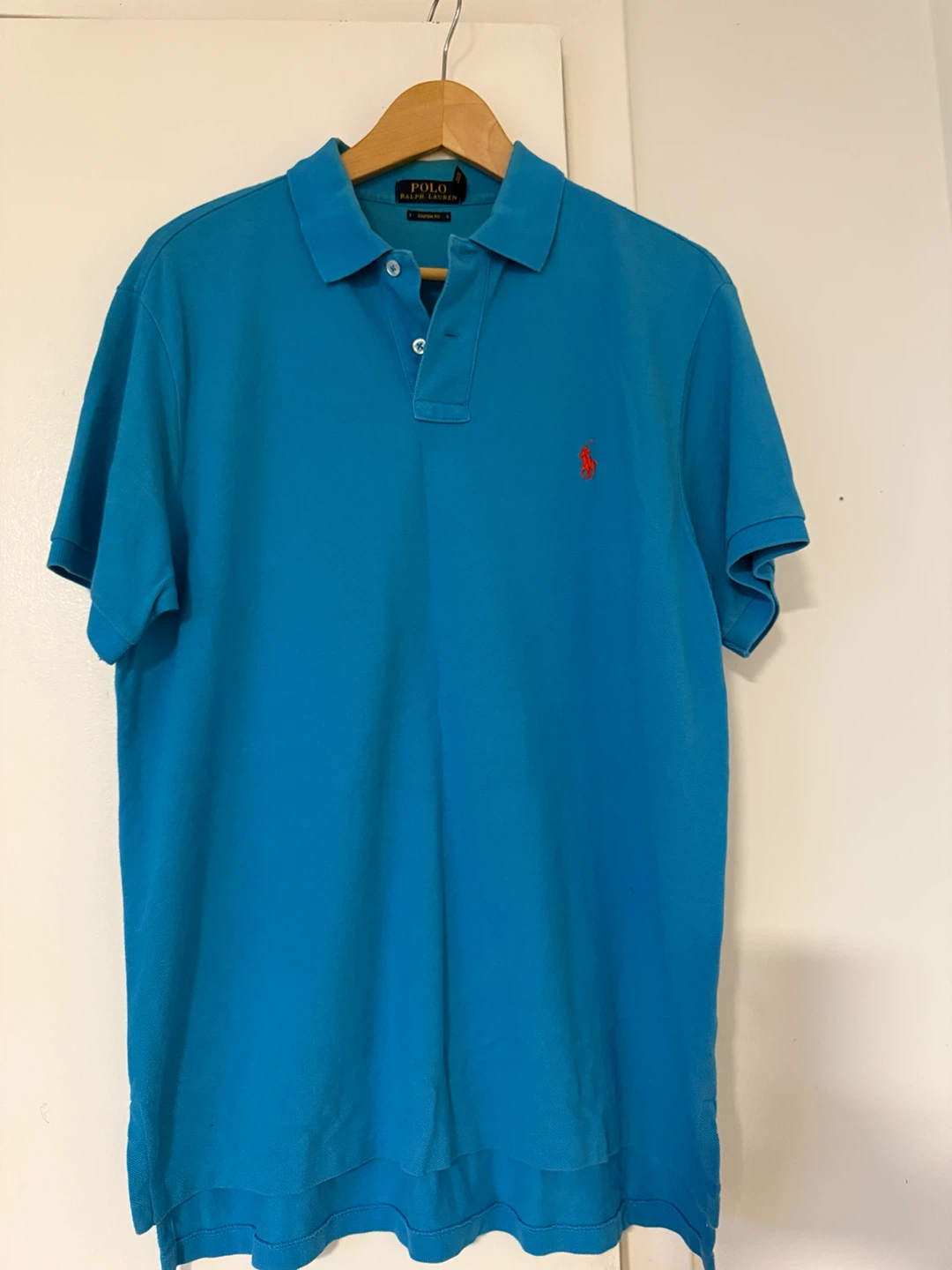 Polo Ralph Lauren Men's Blue Custom Fit Polo Shirt