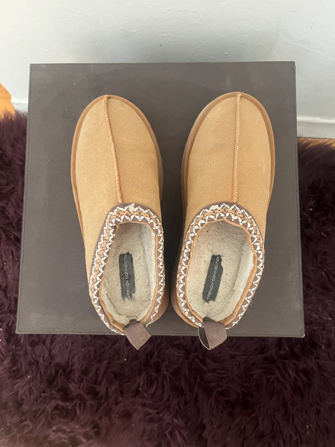 French Connection Tan Slipper Clogs XL (11/12) - photo 2