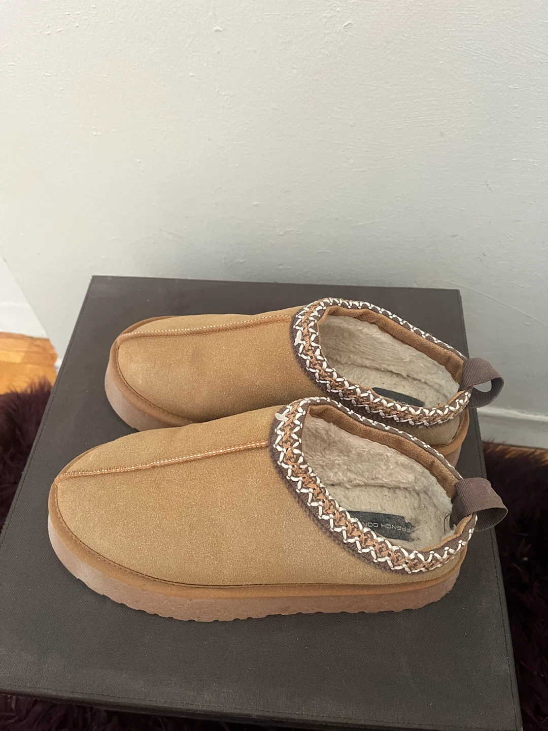 French Connection Tan Slipper Clogs XL (11/12) - photo 3