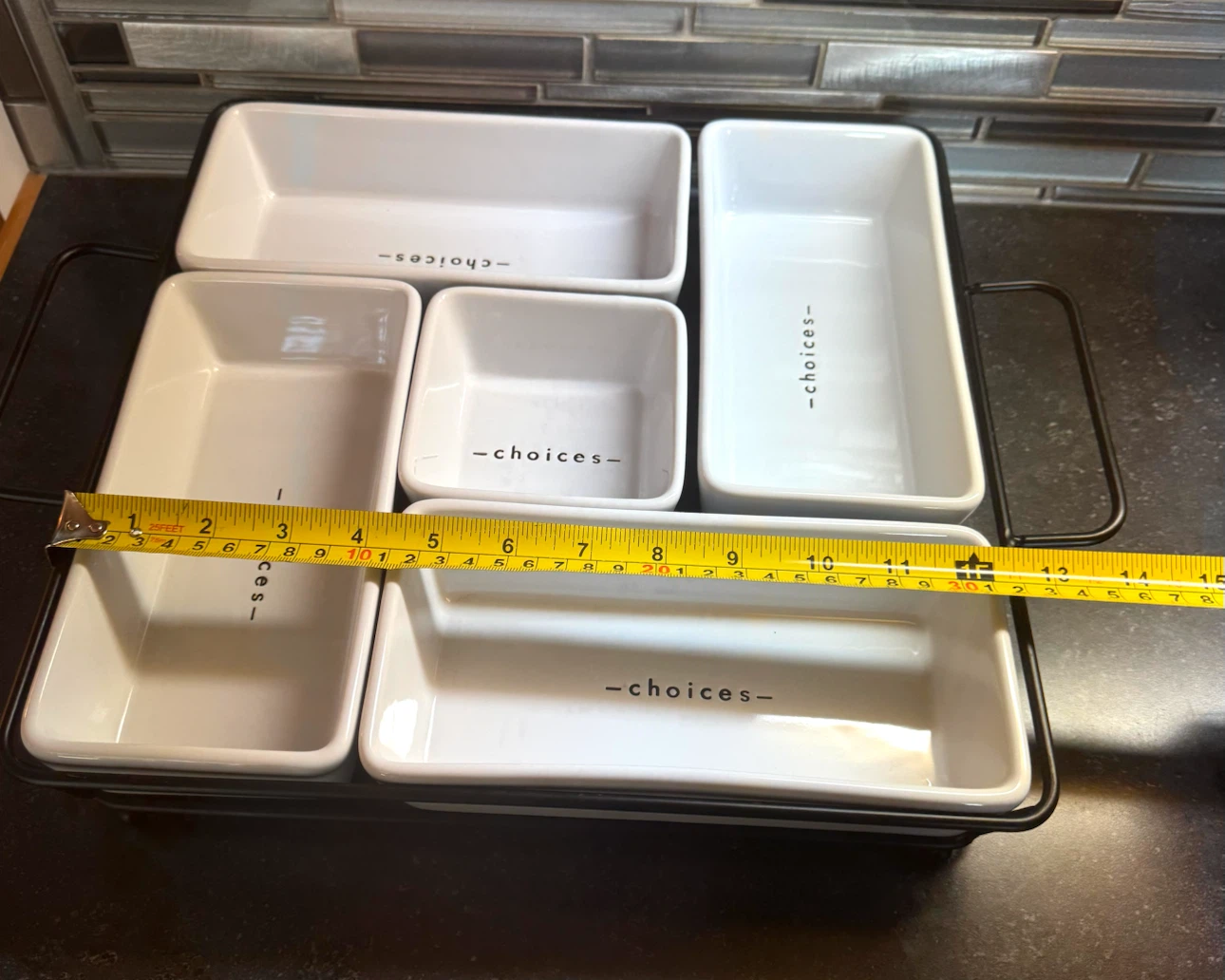 5-Piece Serving Set in a wire caddy. - photo 4