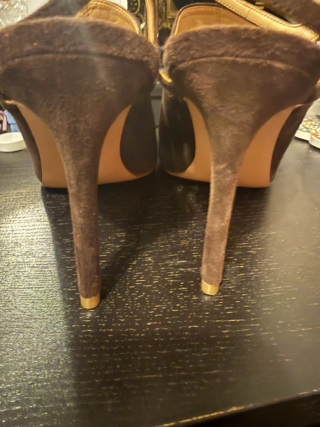 Banana Republic Brown Suede Heeled Sandals Size 7 - photo 2