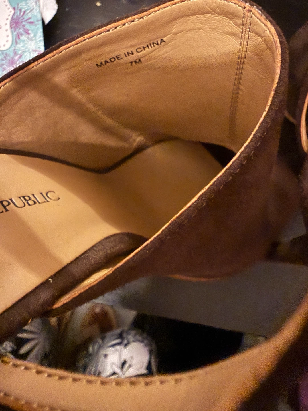 Banana Republic Brown Suede Heeled Sandals Size 7 - photo 3