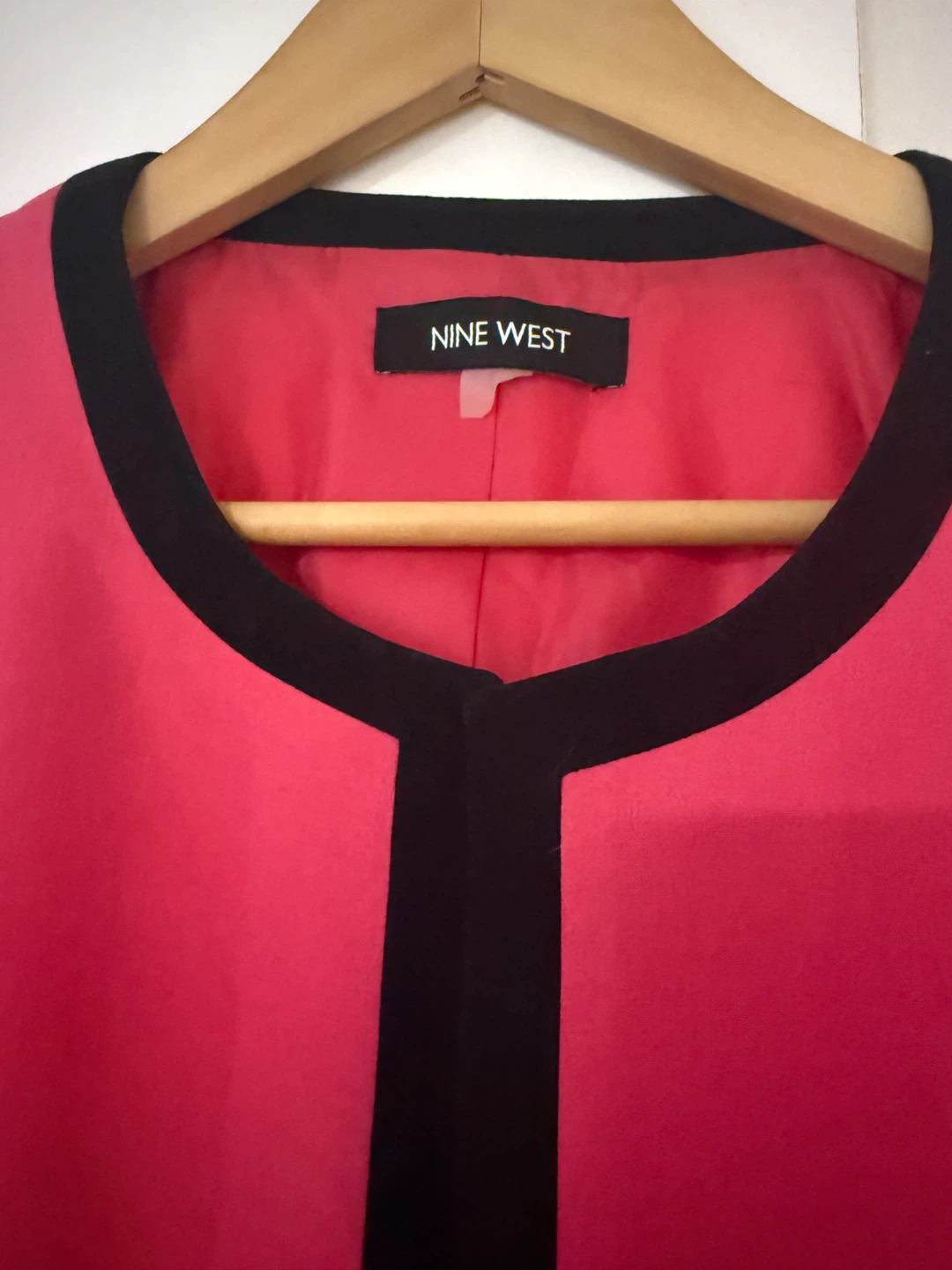 Nine West Pink & Black Trim Blazer Jacket - photo 2
