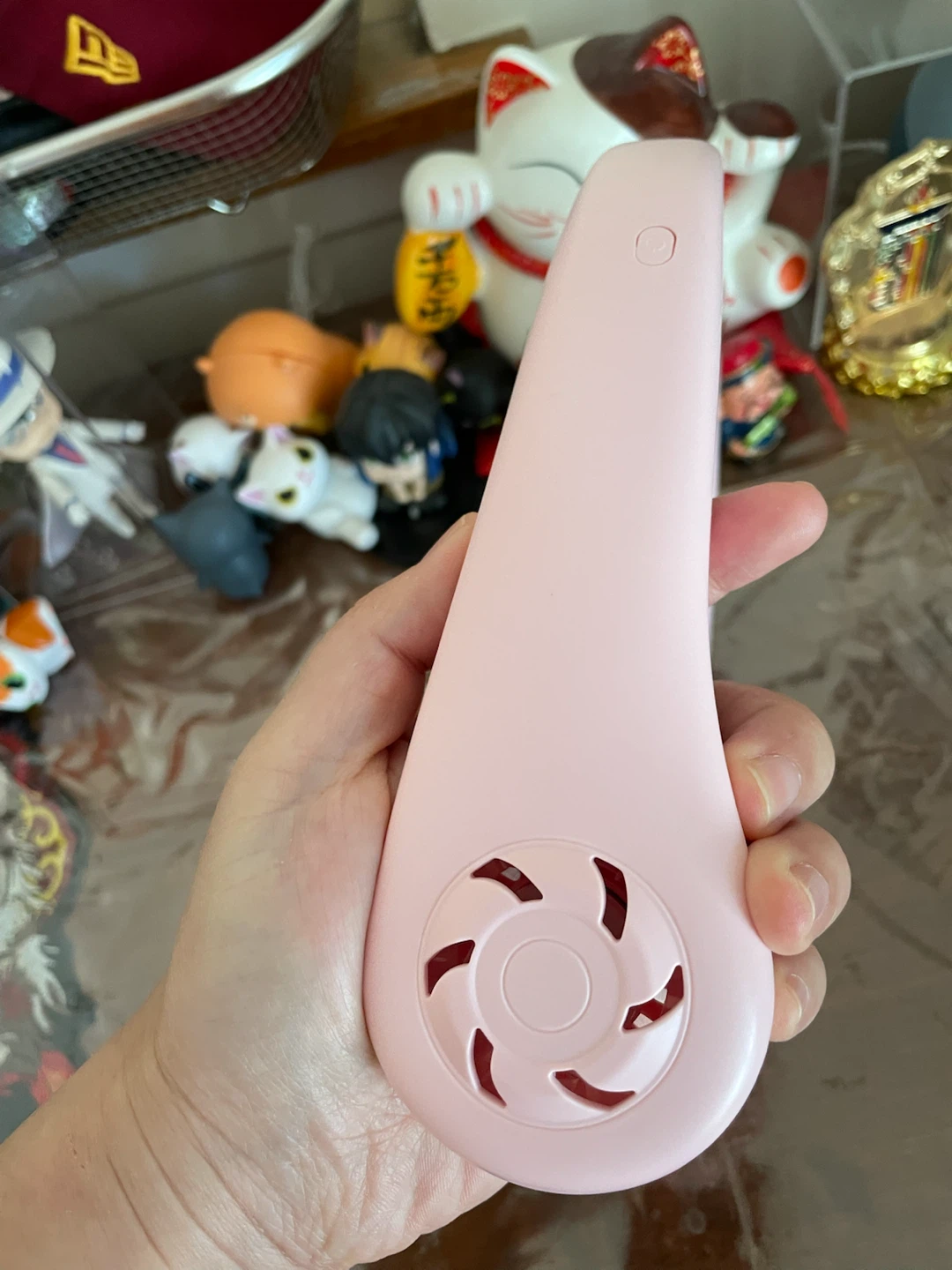 Pink Neck Fan with USB Charging Cable - photo 2