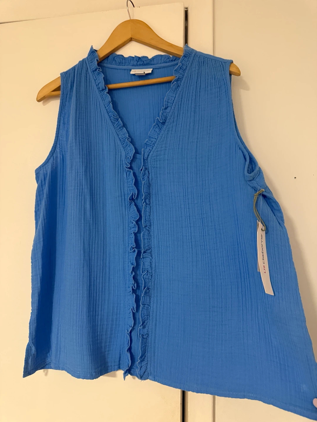 Liz Claiborne Blue Cotton Top