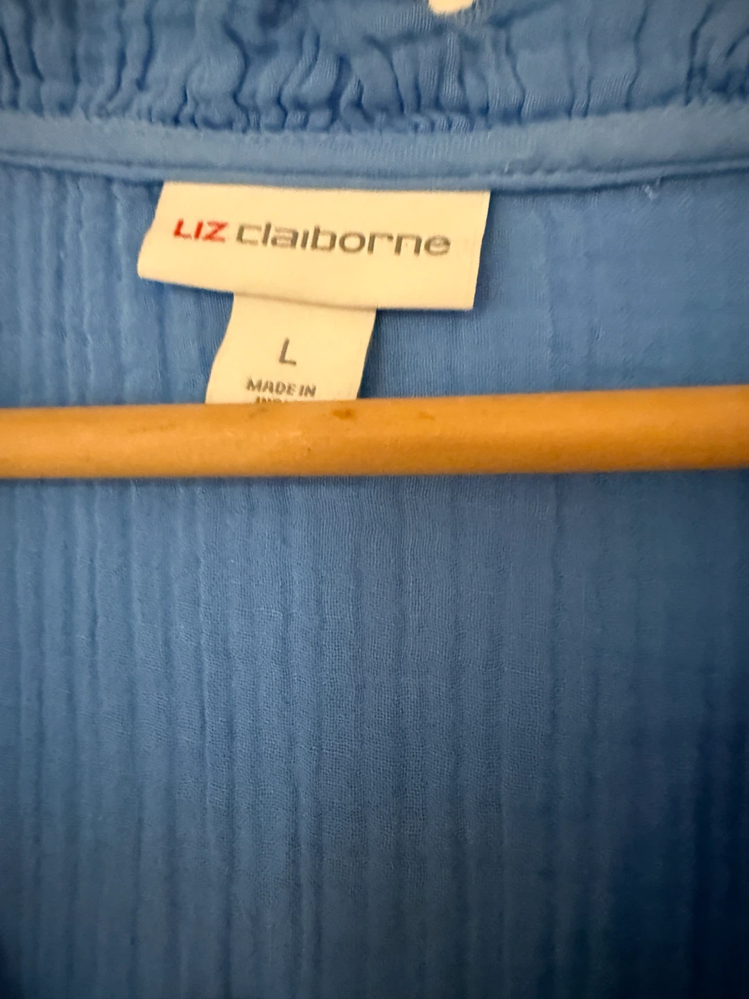 Liz Claiborne Blue Cotton Top - photo 2