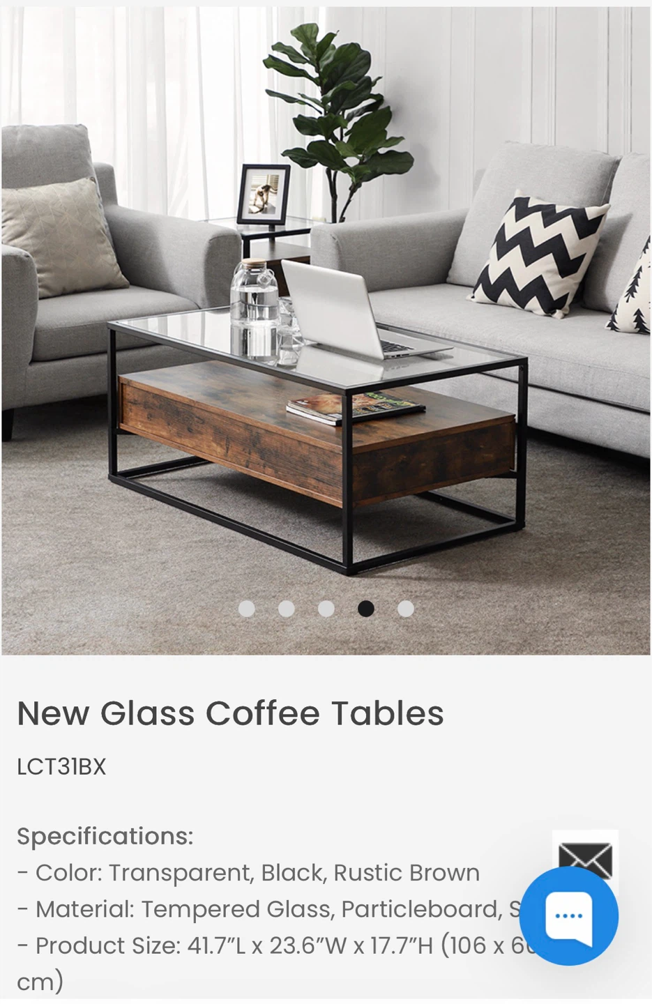 Coffee Table Glass Top