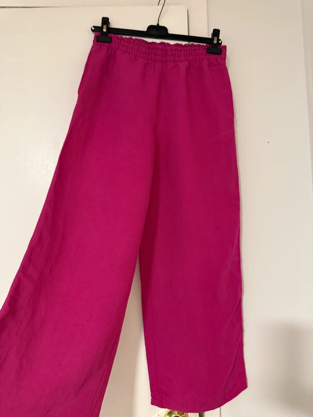 H&M Linen Blend Cropped Wide Leg Pants