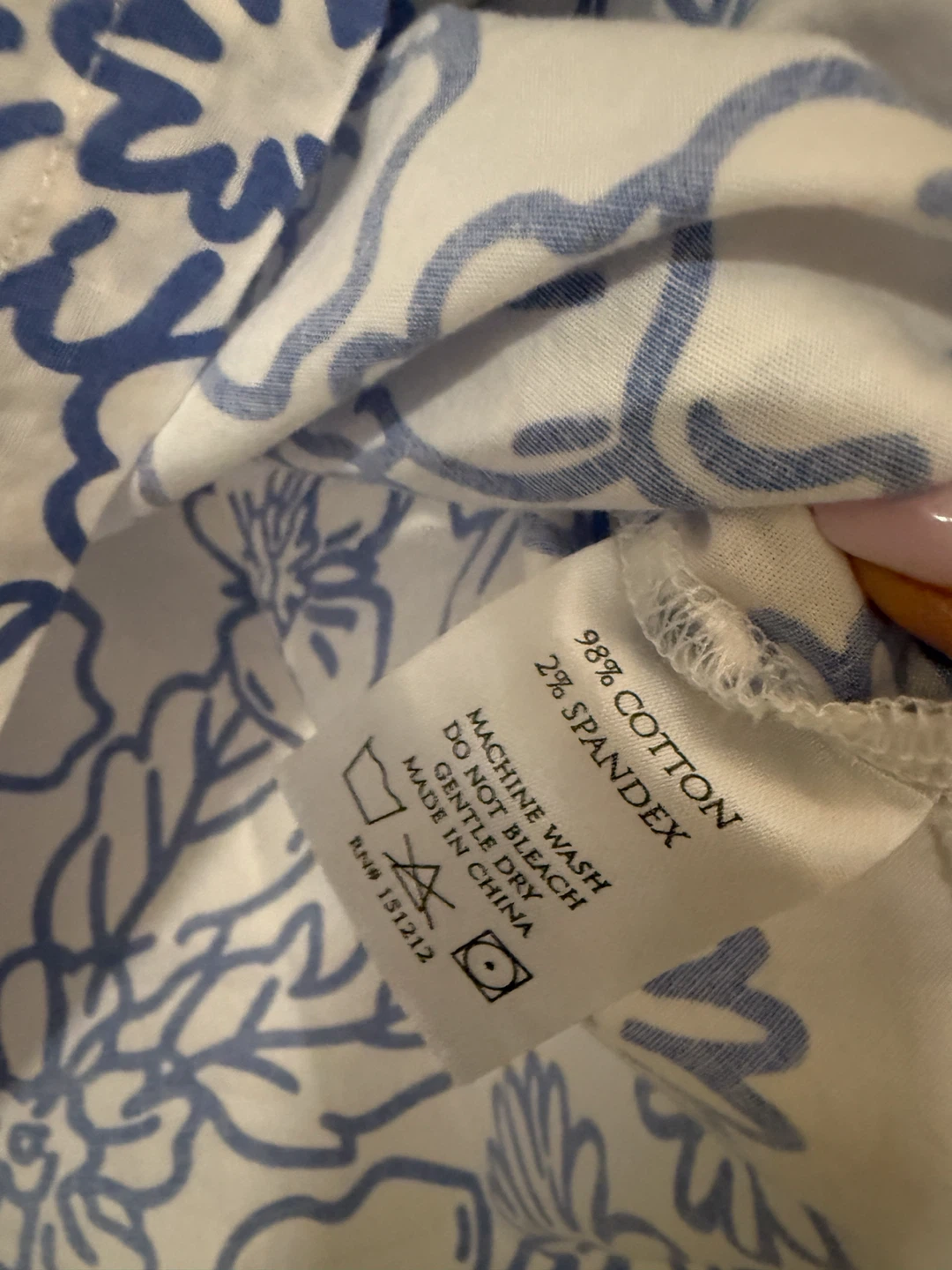 Michelle McDowell Floral Top - Blue & White - Size M - photo 2