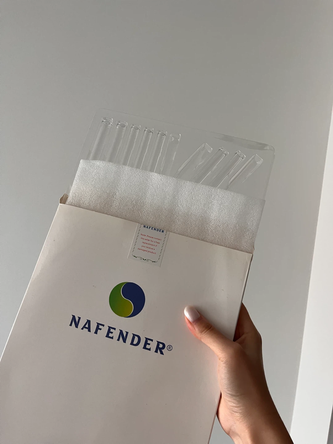 NAFENDER Glass Straws (Straight)