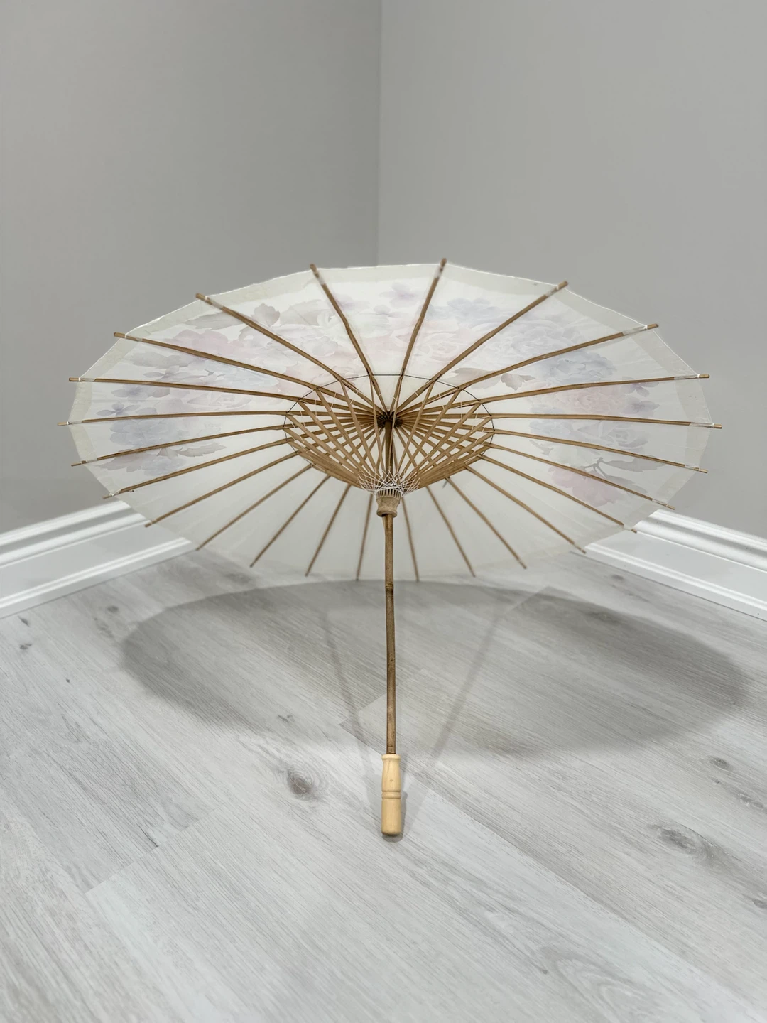 Weddingstar Vintage Floral Print Parasol - photo 2
