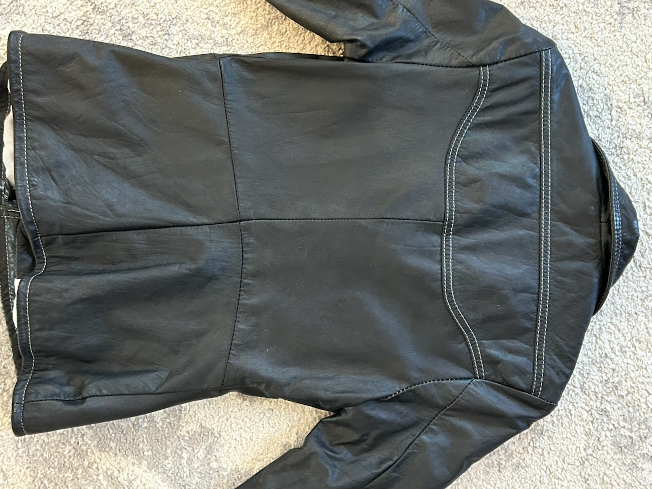Black Leather Jacket XS - photo 5