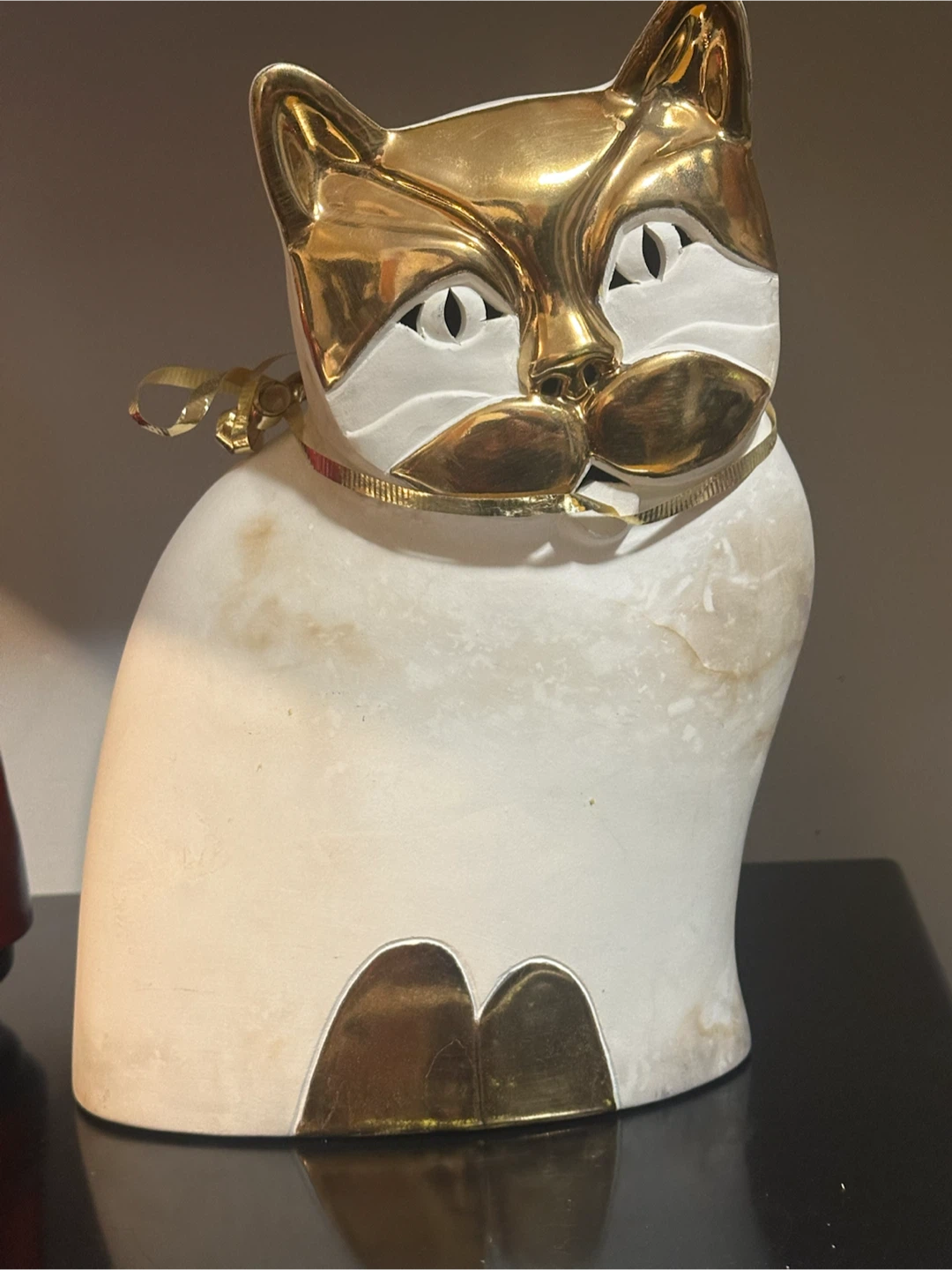 Pauline Pelletier 24k Gold Lustre Ceramic Cat