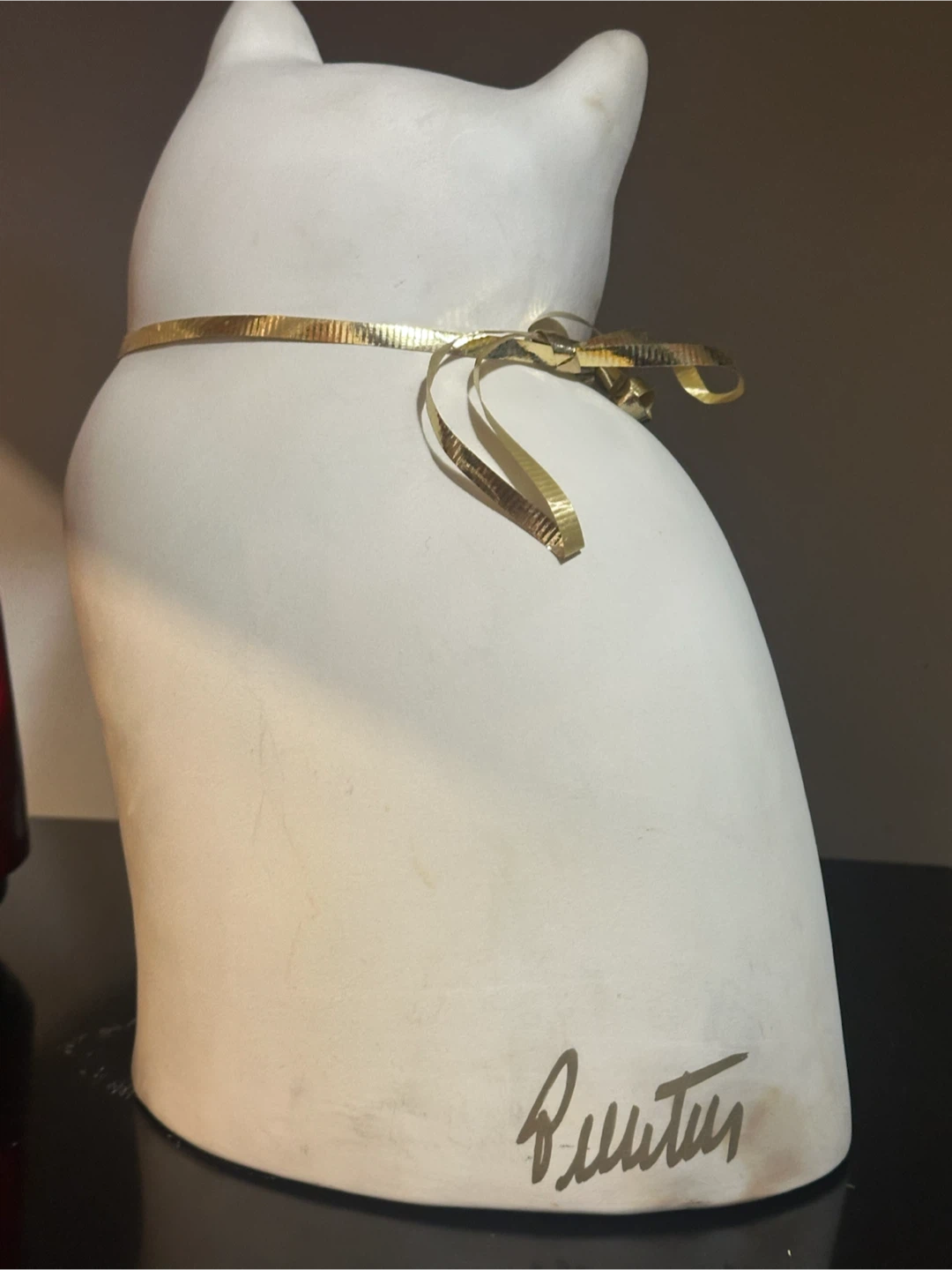 Pauline Pelletier 24k Gold Lustre Ceramic Cat - photo 5
