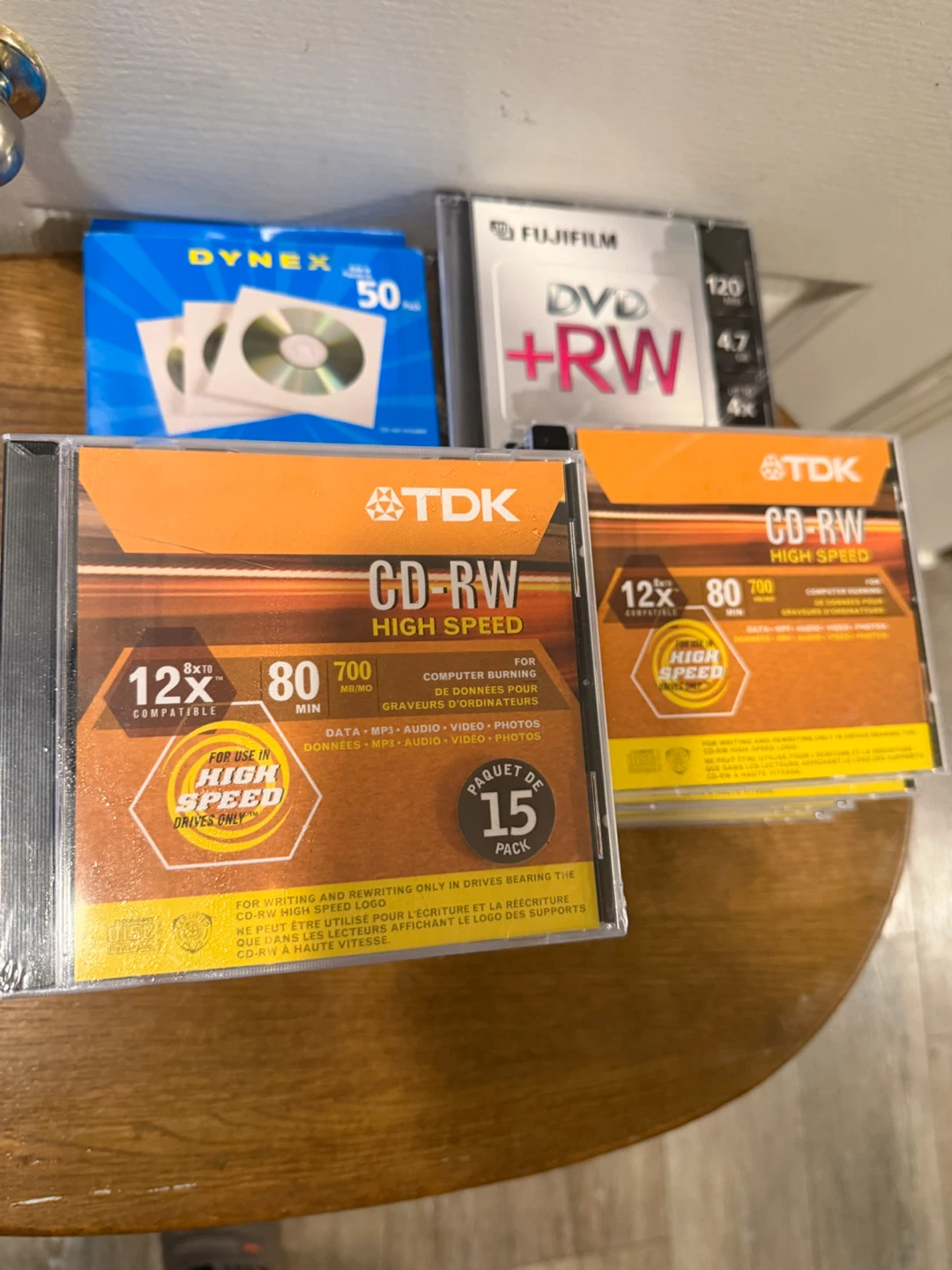 TDK CD-RW & Dynex CD/DVD Sleeves Bundle