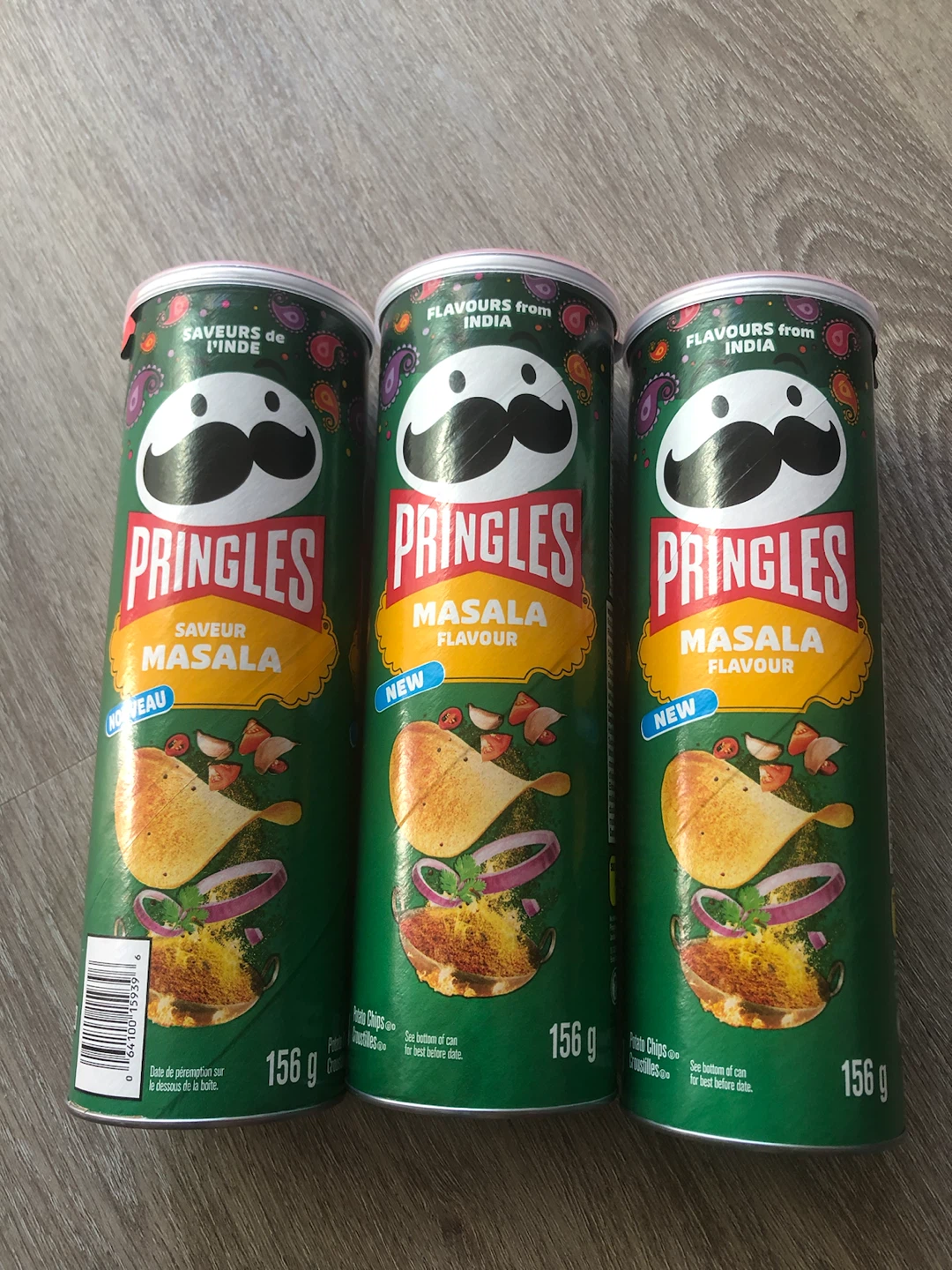 Pringles Masala Flavour Potato Chips (3x 156g)
