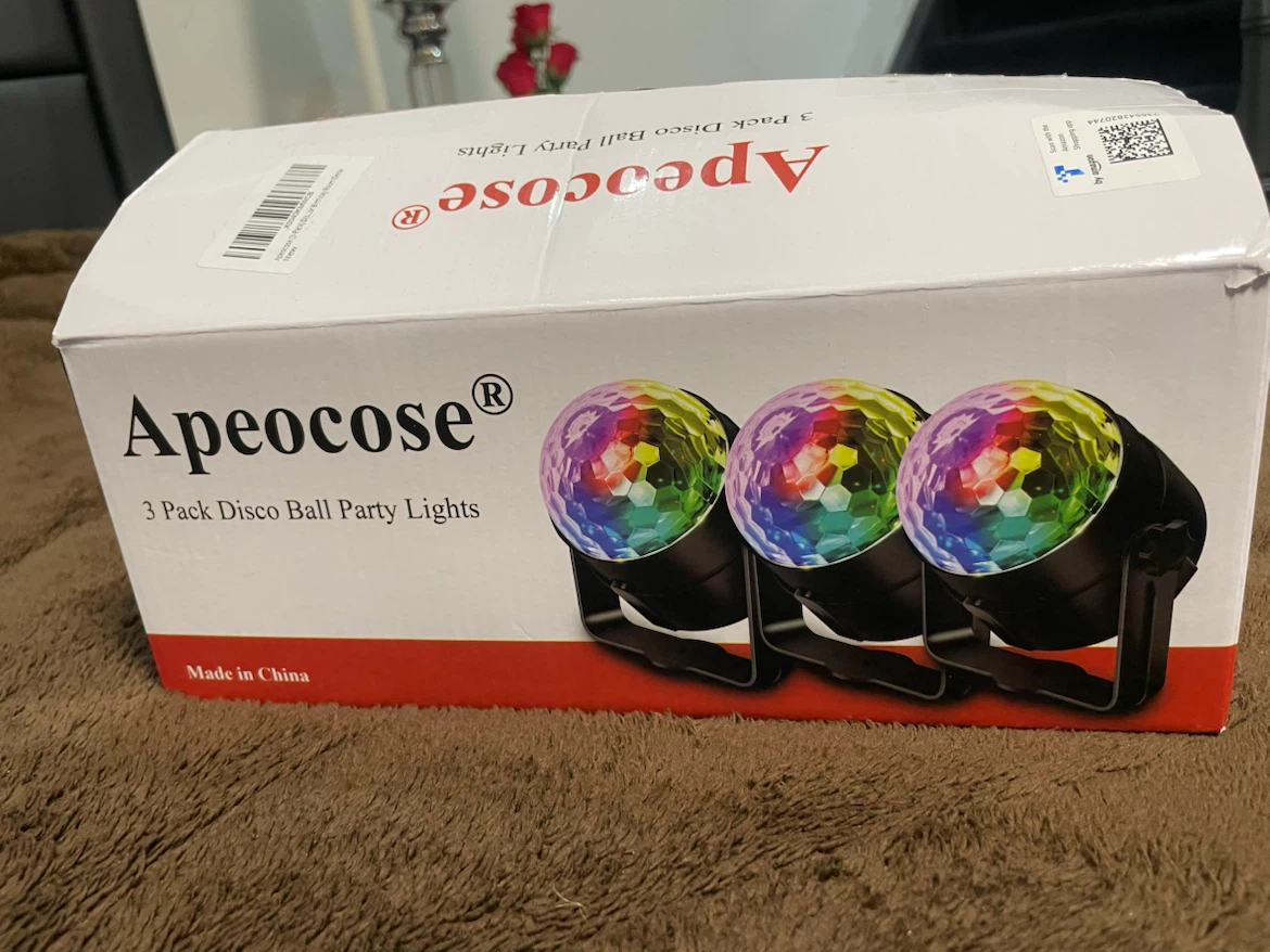Apeocose 3 Pack Disco Ball Party Lights