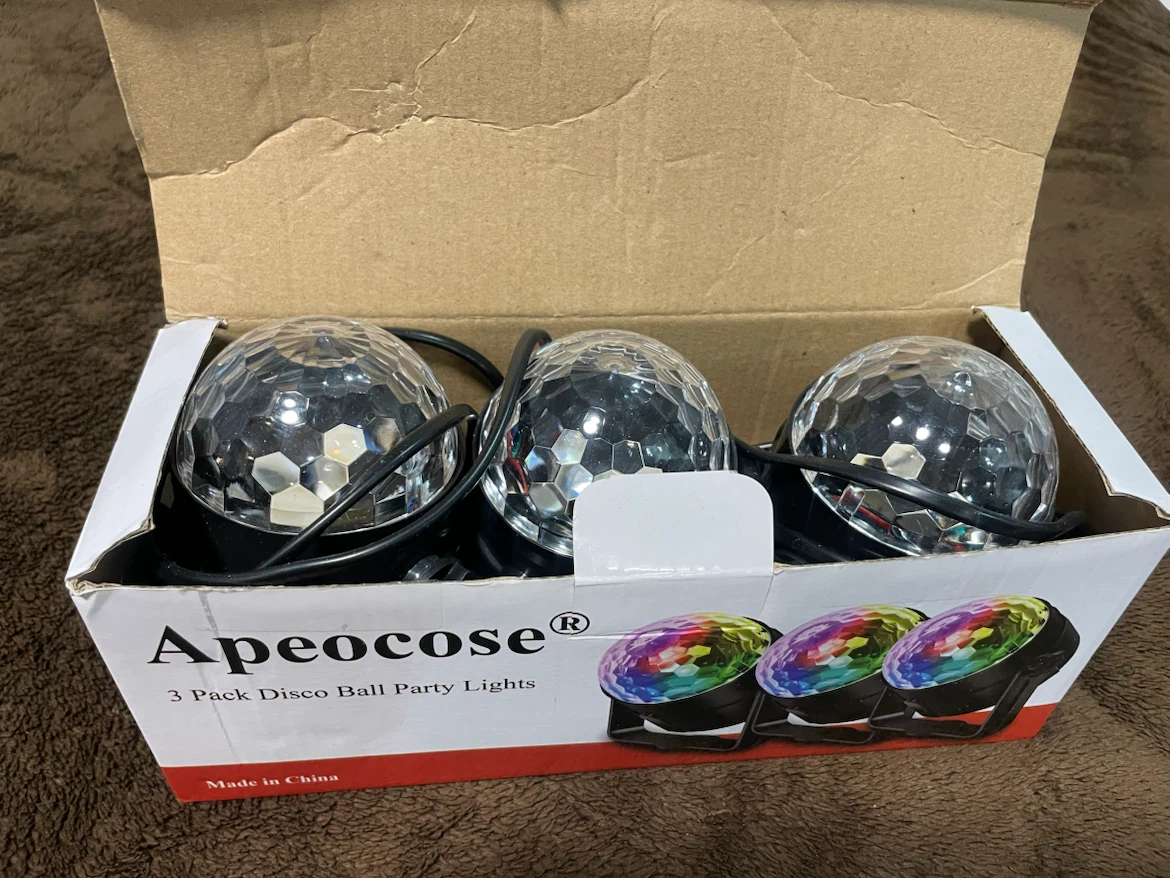 Apeocose 3 Pack Disco Ball Party Lights - photo 2