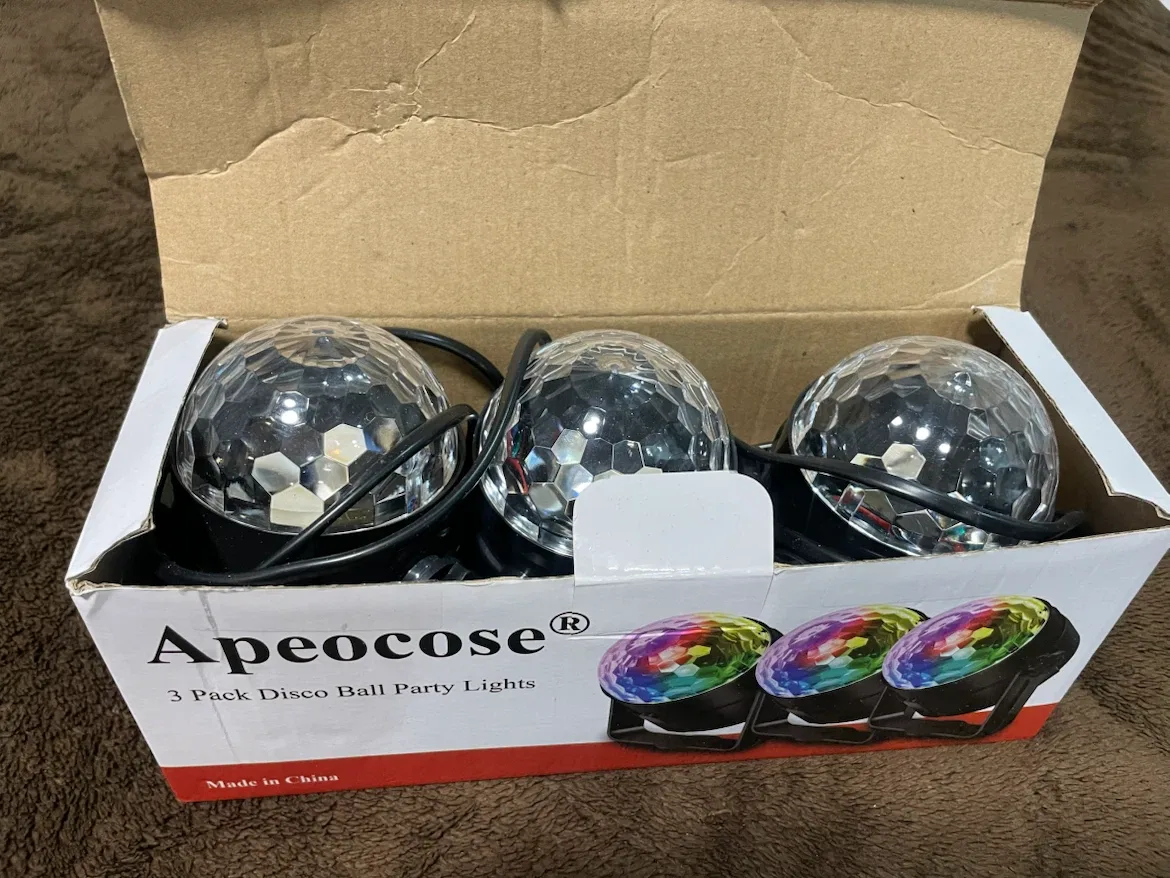 Apeocose 3 Pack Disco Ball Party Lights - photo 2