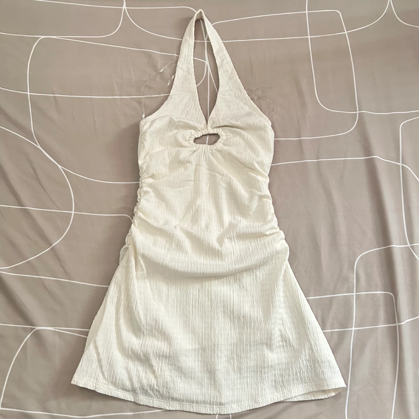 White Halter Dress