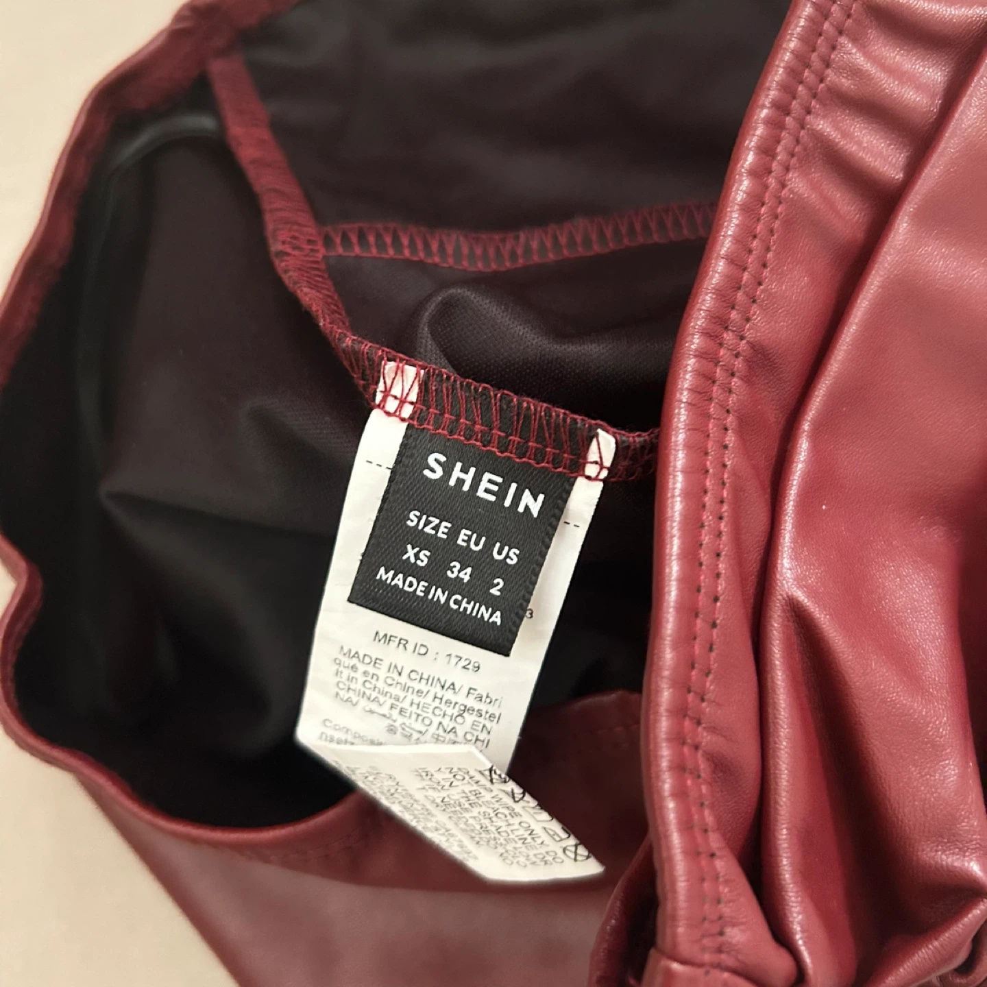 Red Leather Strapless Top - photo 3