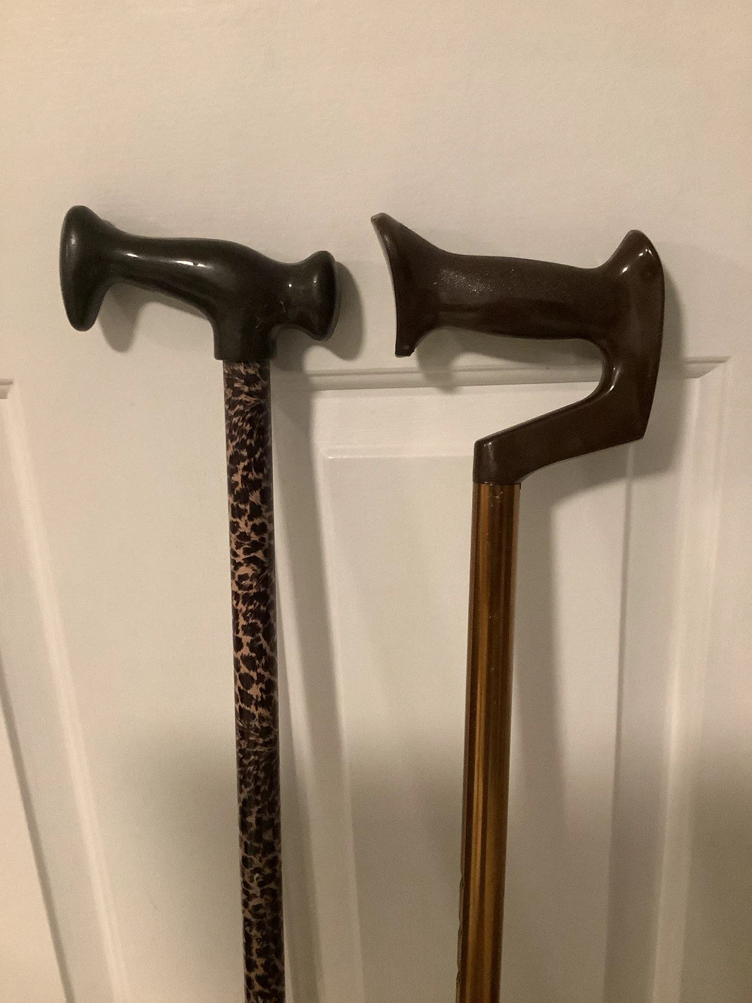 Two Adjustable Walking Canes - Leopard Print & Gold Tone - photo 2