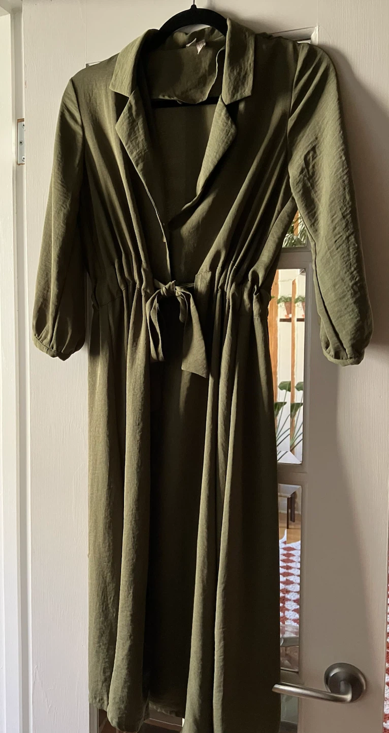 ASOS Green Button-Up Midi Dress