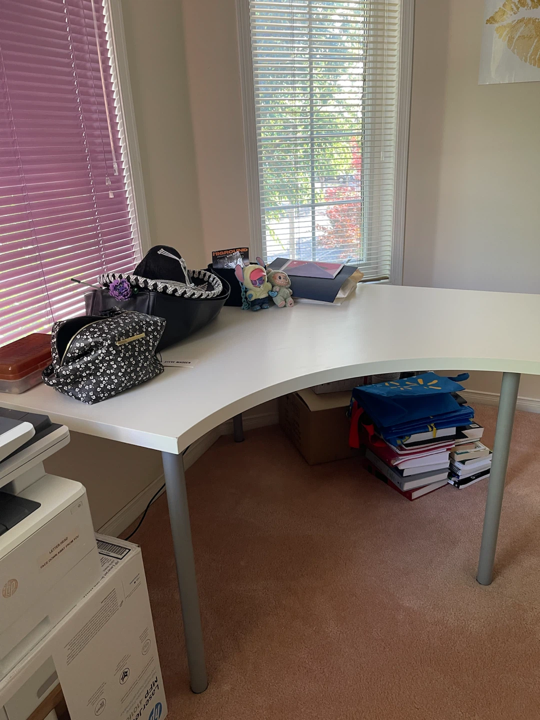 White Corner Desk