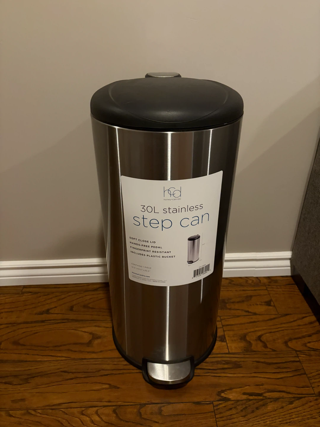 30L Stainless Step Can