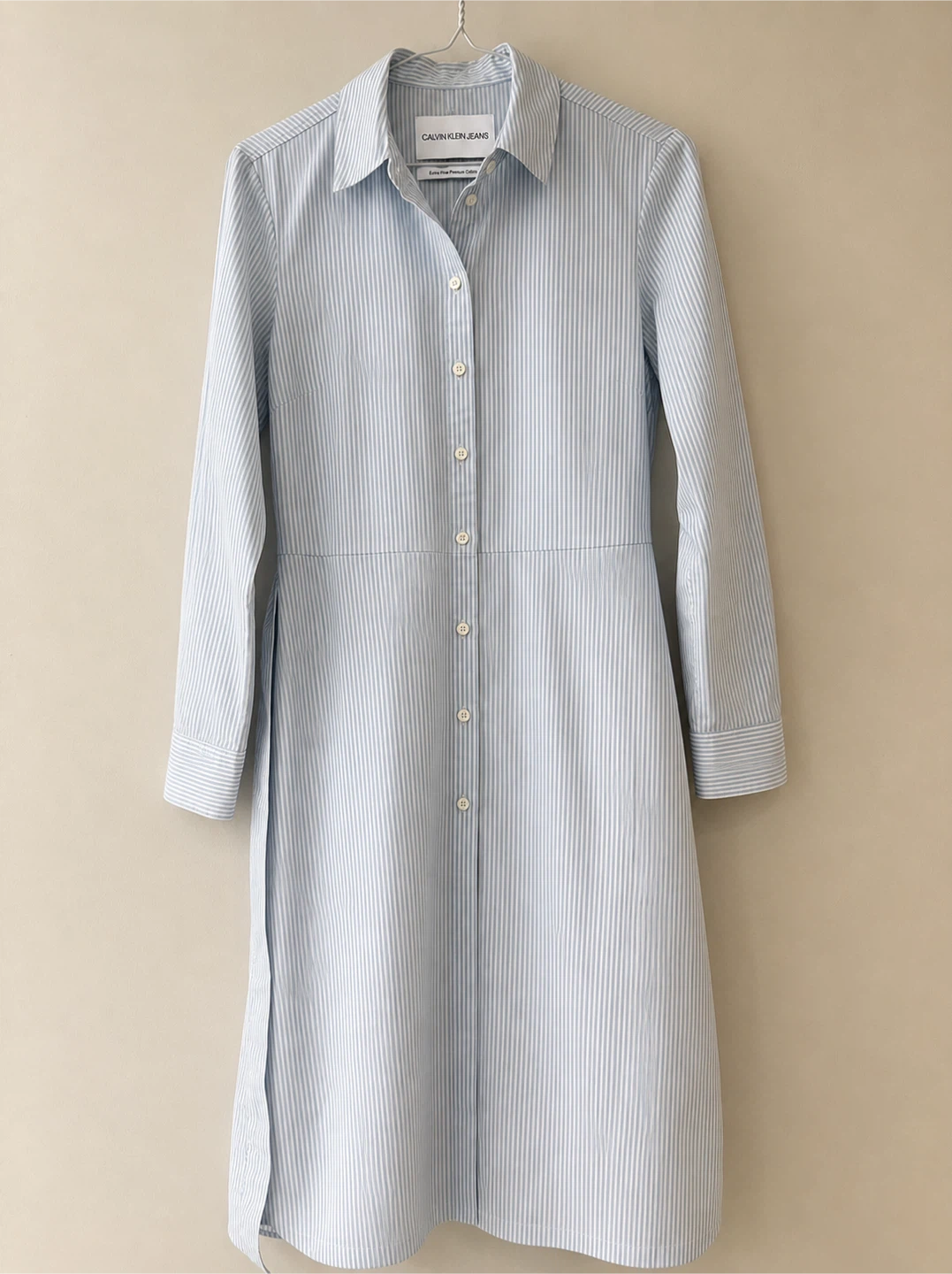 Calvin Klein Jeans Striped Shirt Dress - xs