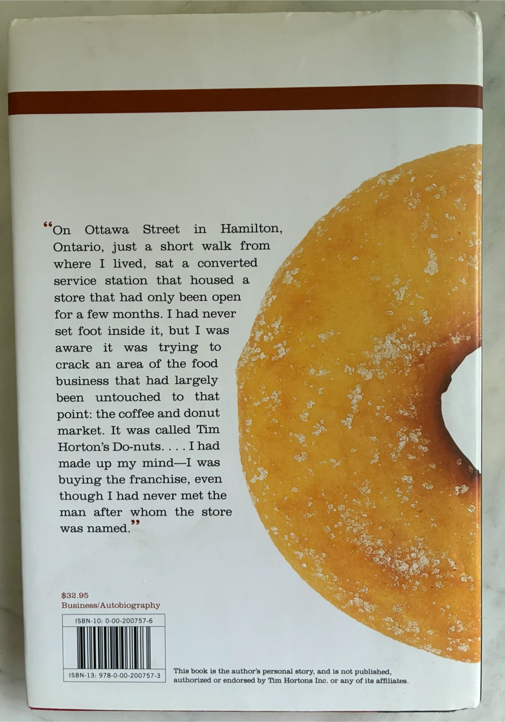 Hardcover: Always Fresh:  Story of Tim Hortons by Ron Joyce Book - photo 2