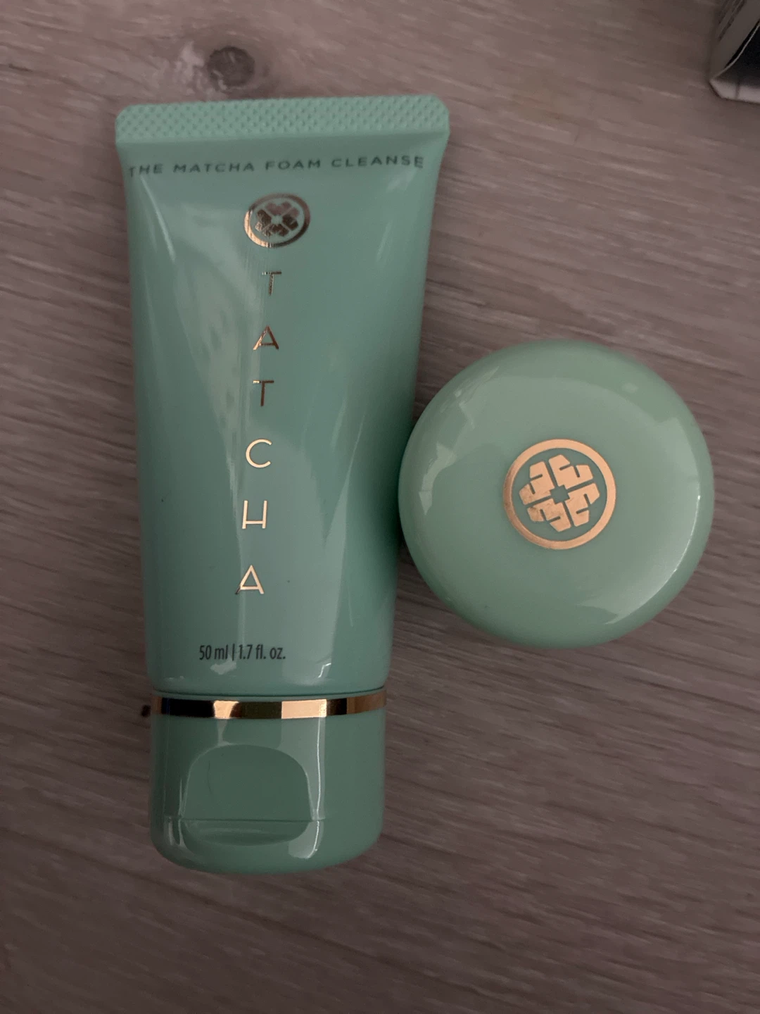 Tatcha The Matcha Foam Cleanser 50ml and water cream