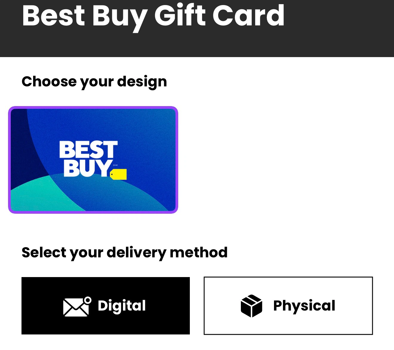 Best Buy Gift Card