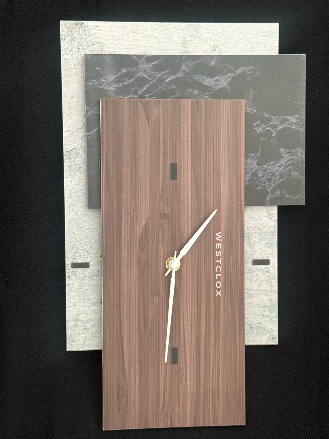 Westclox Wall Clock - Wood Grain and Marble Look - photo 2