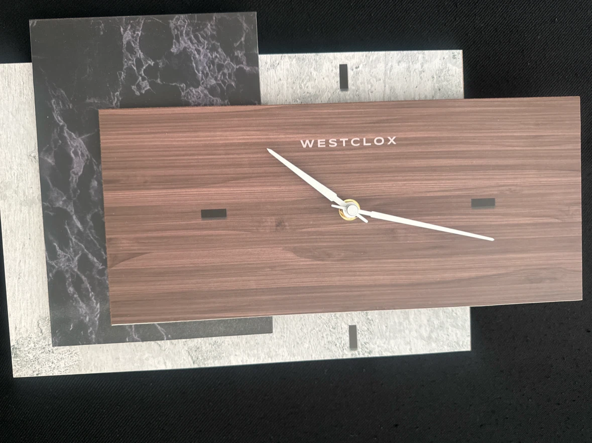 Westclox Wall Clock - Wood Grain and Marble Look - photo 4