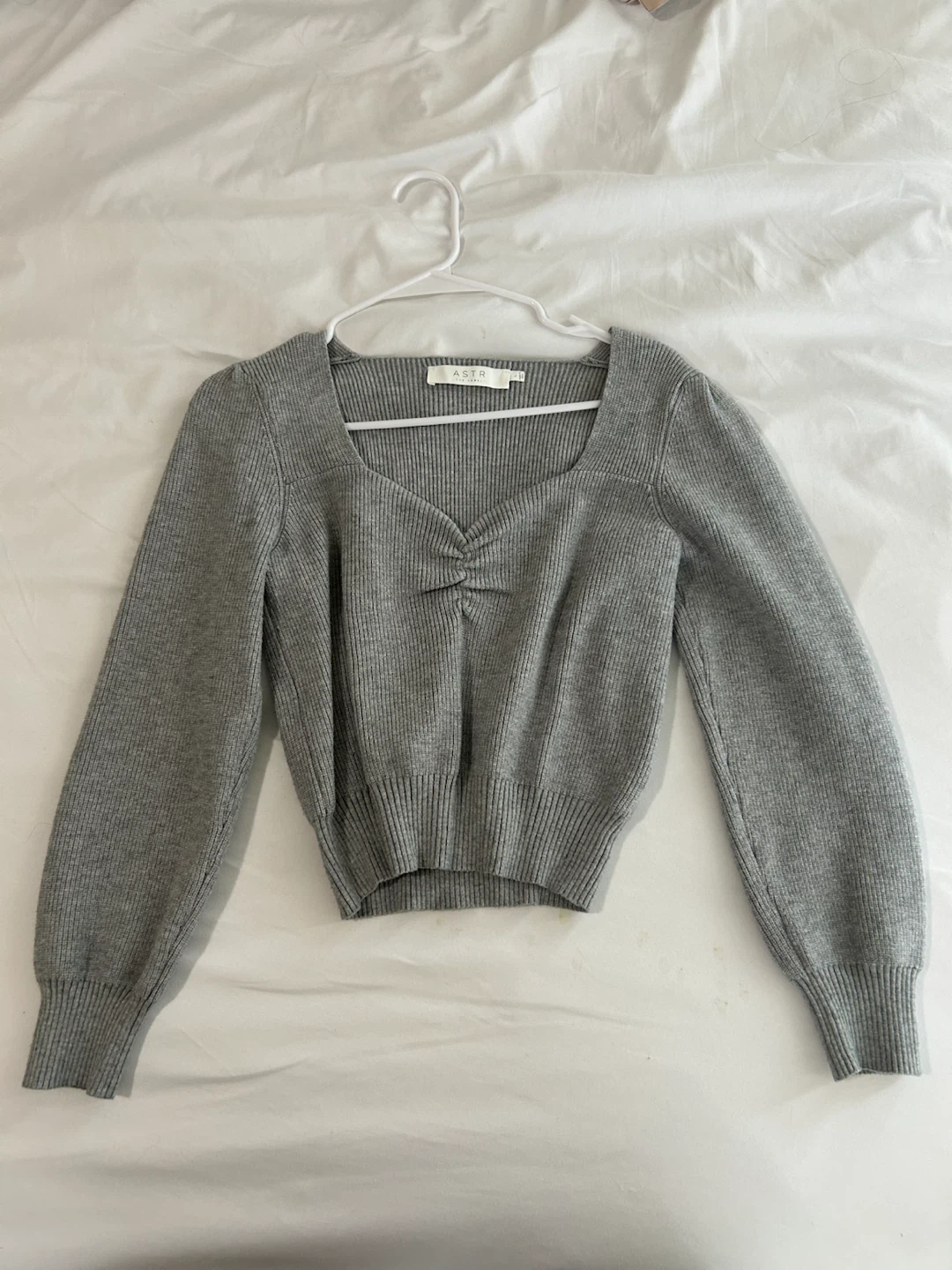 Grey Ribbed Sweater