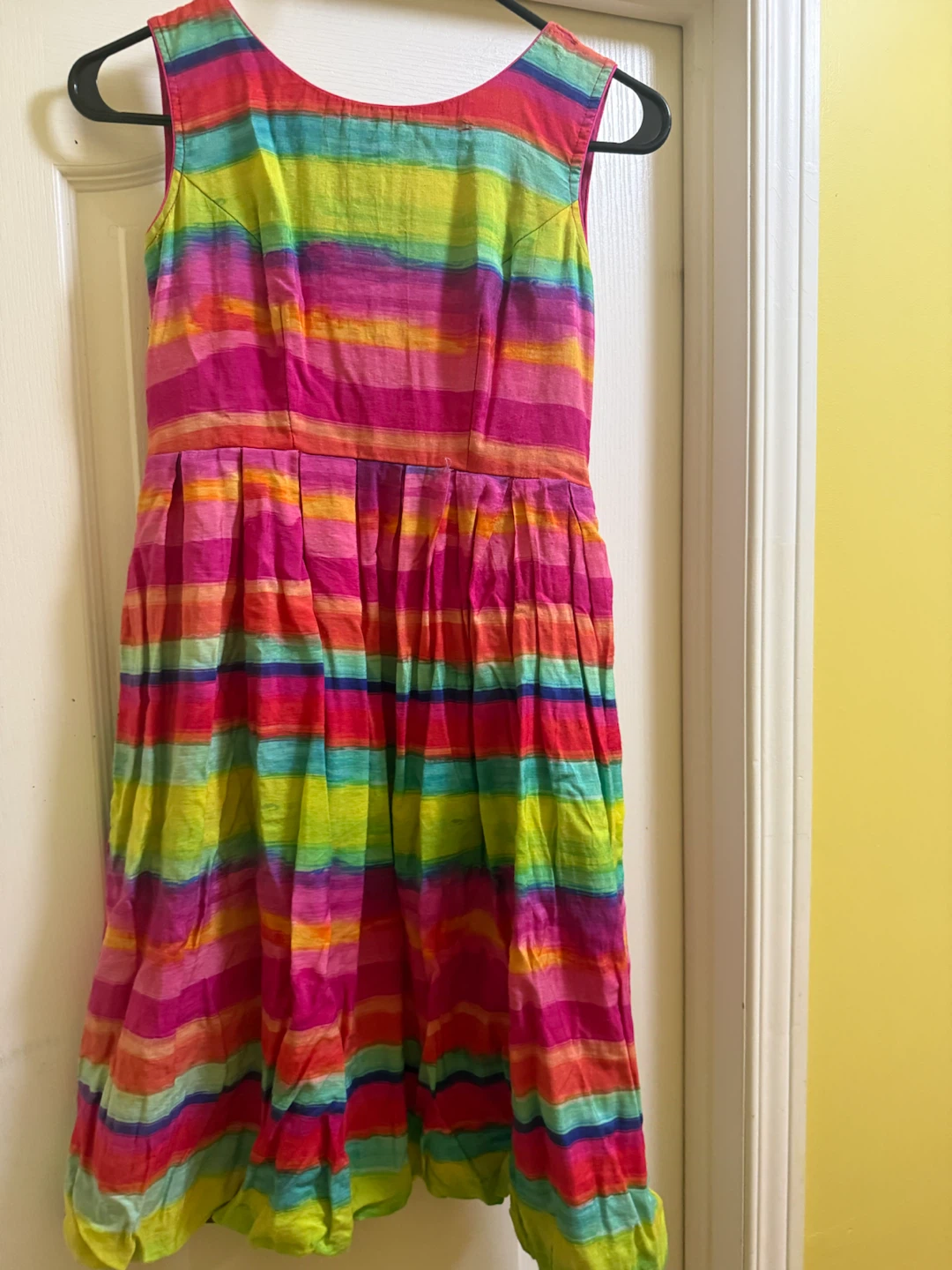 Girls Rainbow Striped Dress
