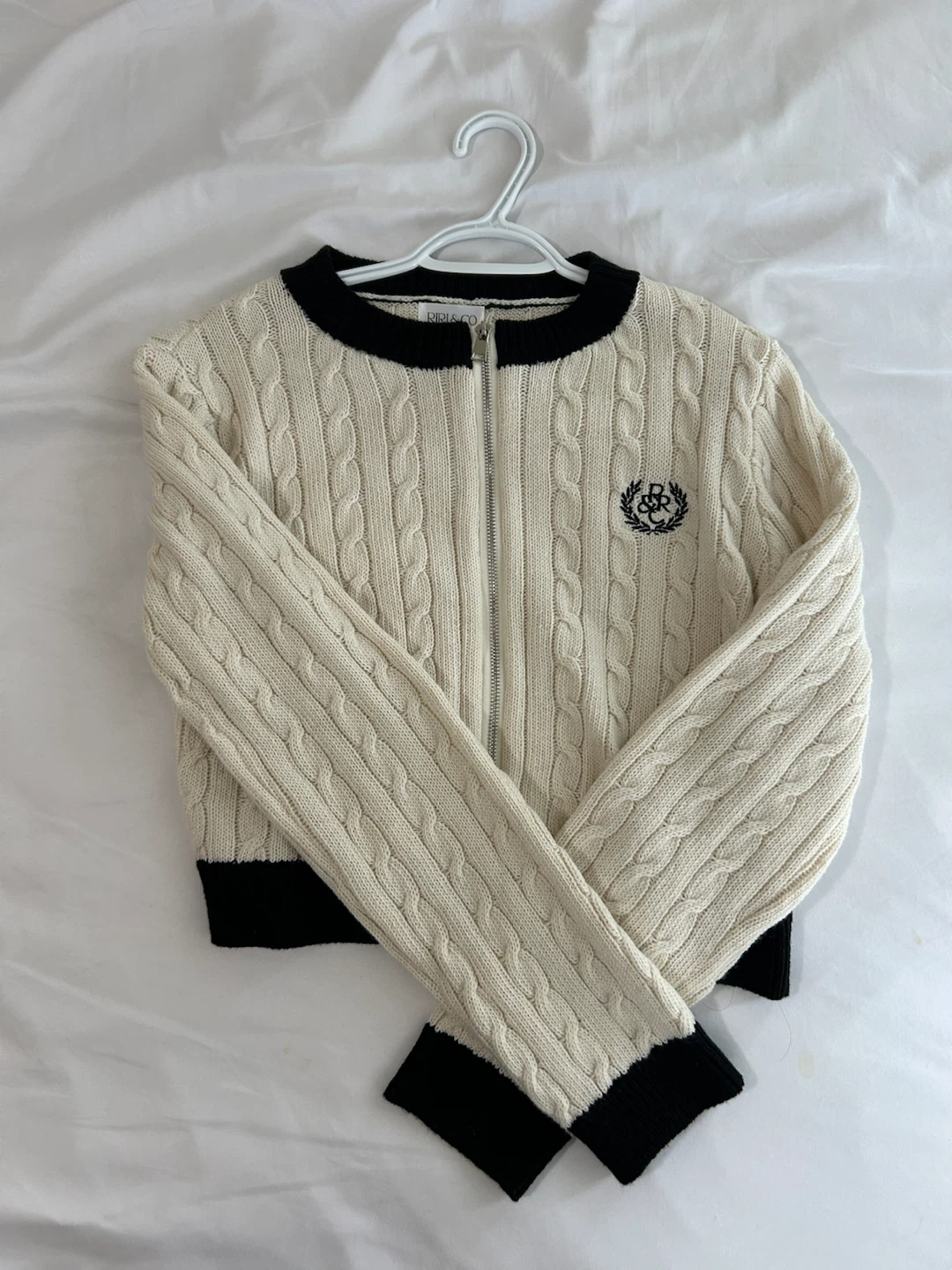Knit Zip-Up Cardigan - s