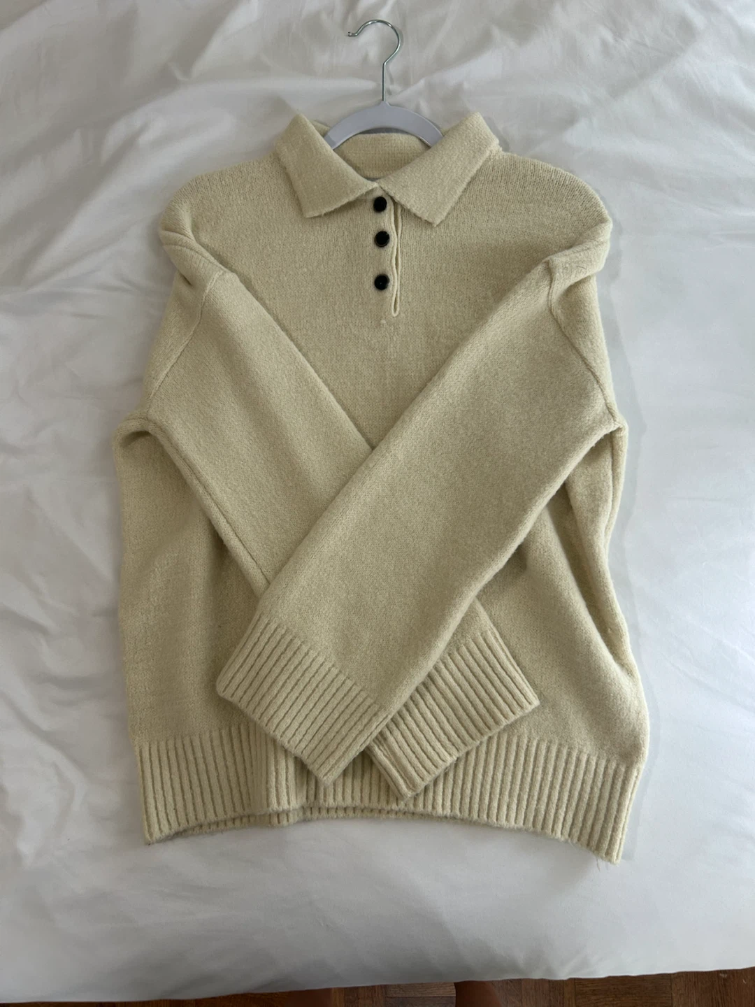 Cream Collared Sweater